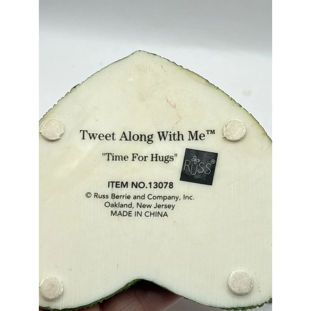 Russ Berrie Tweet Along With Me Resin Bird Bench Figurine Multicolor Decor